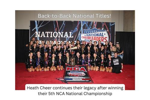  Heath Cheer Crowned Back-to-Back NCA National Champions!